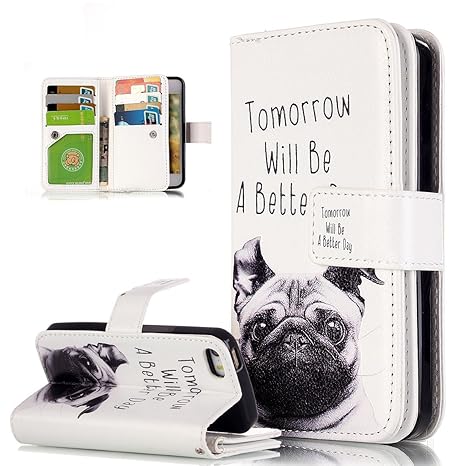 Kompatibel mit iPhone 5C Hülle,iPhone 5C Lederhülle,iPhone 5C Handyhülle,Bunte Gemalt Malerei PU Lederhülle Handyhülle Tasche