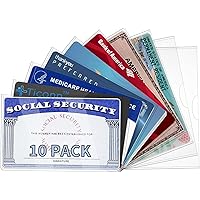 Amazon.com: 8 Pcs Plastic Credit Card Sleeves for Wallet, Clear Social  Security Cards Protector, Waterproof Card Holders Sleeves, Side Loading  Protectors for Driver's License, Debit Cards (3.6