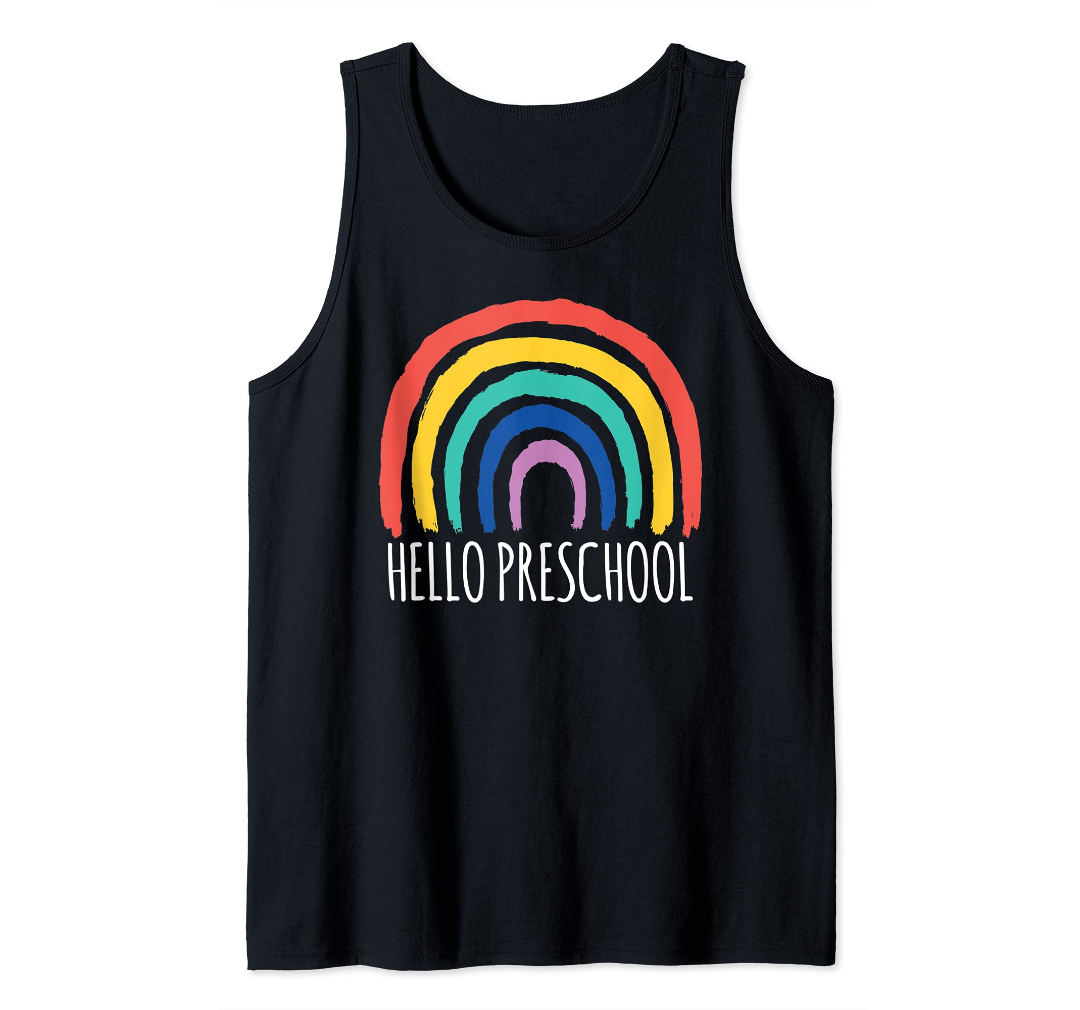 HELLO PRESCHOOL Goodbye School Teacher Pre-K Student Kids Tank Top