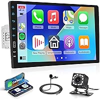 Single Din Car Stereo with 9" Wireless Carplay Android Auto, Rimoody 1 Din Car Radio Touch Screen Carplay with Mirror Link, B