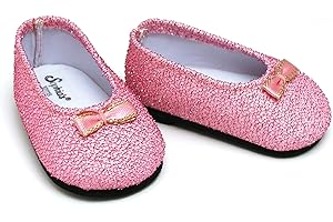 Sophia's - 18" Doll - Glitter Shoes - Light Pink
