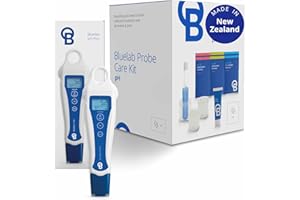Bluelab pH Pen Meter and Probe Care Kit pH with Calibration Supplies, Storage Solution & Brush, Reliable Digital Tester for p
