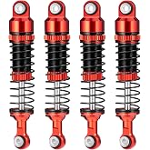 RCLIONS RC Car Shocks 53mm Oil Shock Absorber for Redcat Ascent 1/18th RC Crawler Car Upgrade Parts (Red)