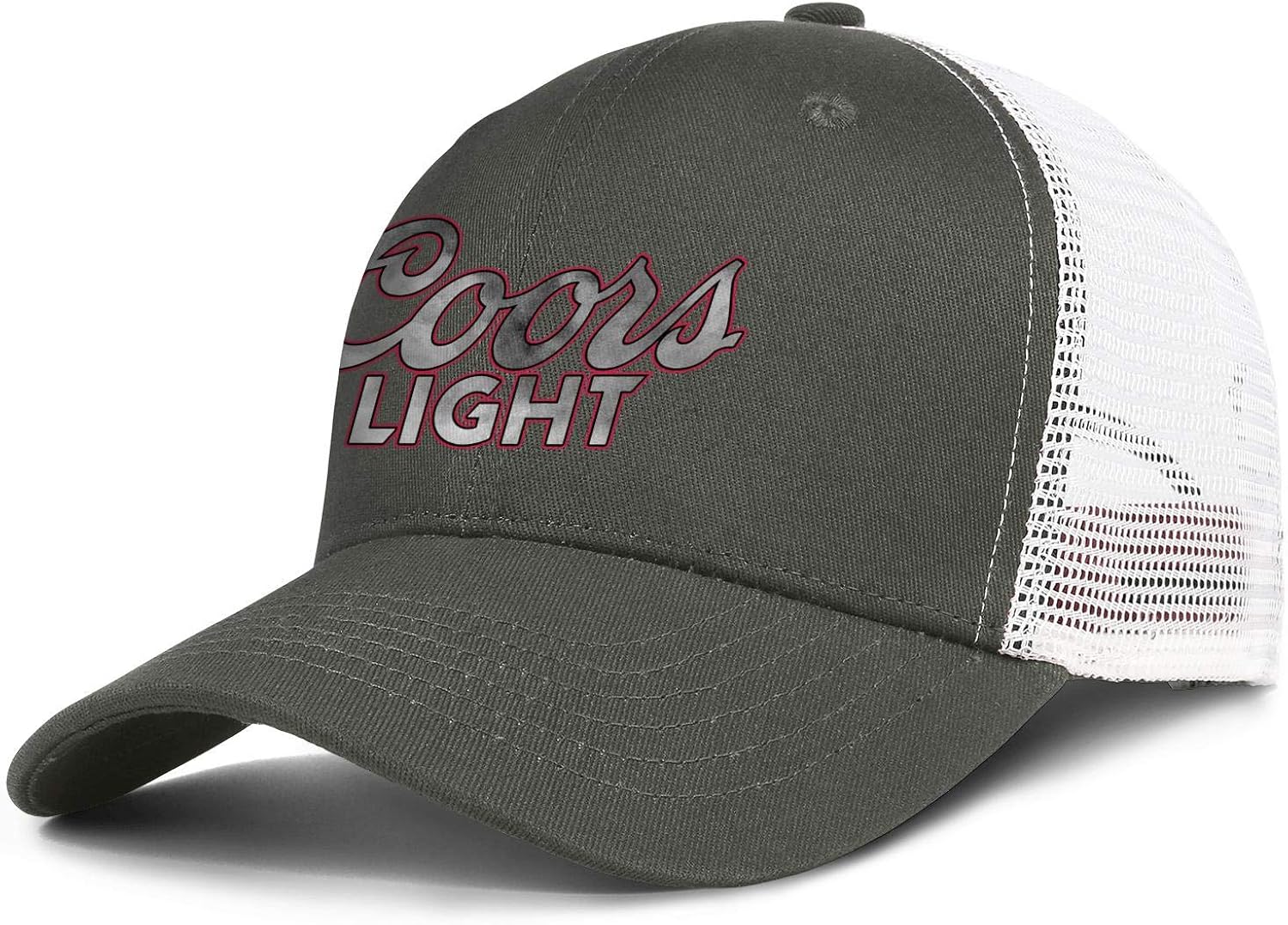 Men's Fashion Baseball Cap Cool Ball Vintage Hat CoorsLightGrayredLogo Design Team Caps at