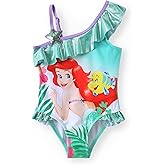 Disney Stitch Frozen Marvel Minnie Mouse Girls Swimsuits Ruffle One Piece Bathing Suits UPF 50 Swimwear Quick Dry Size 2-13Y