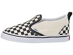 Vans Toddler's Slip On V, (Checkerboard) Bkack/Off