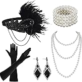 ONUPGO 1920s Flapper Accessories Great Gatsby Costume Accessories Set