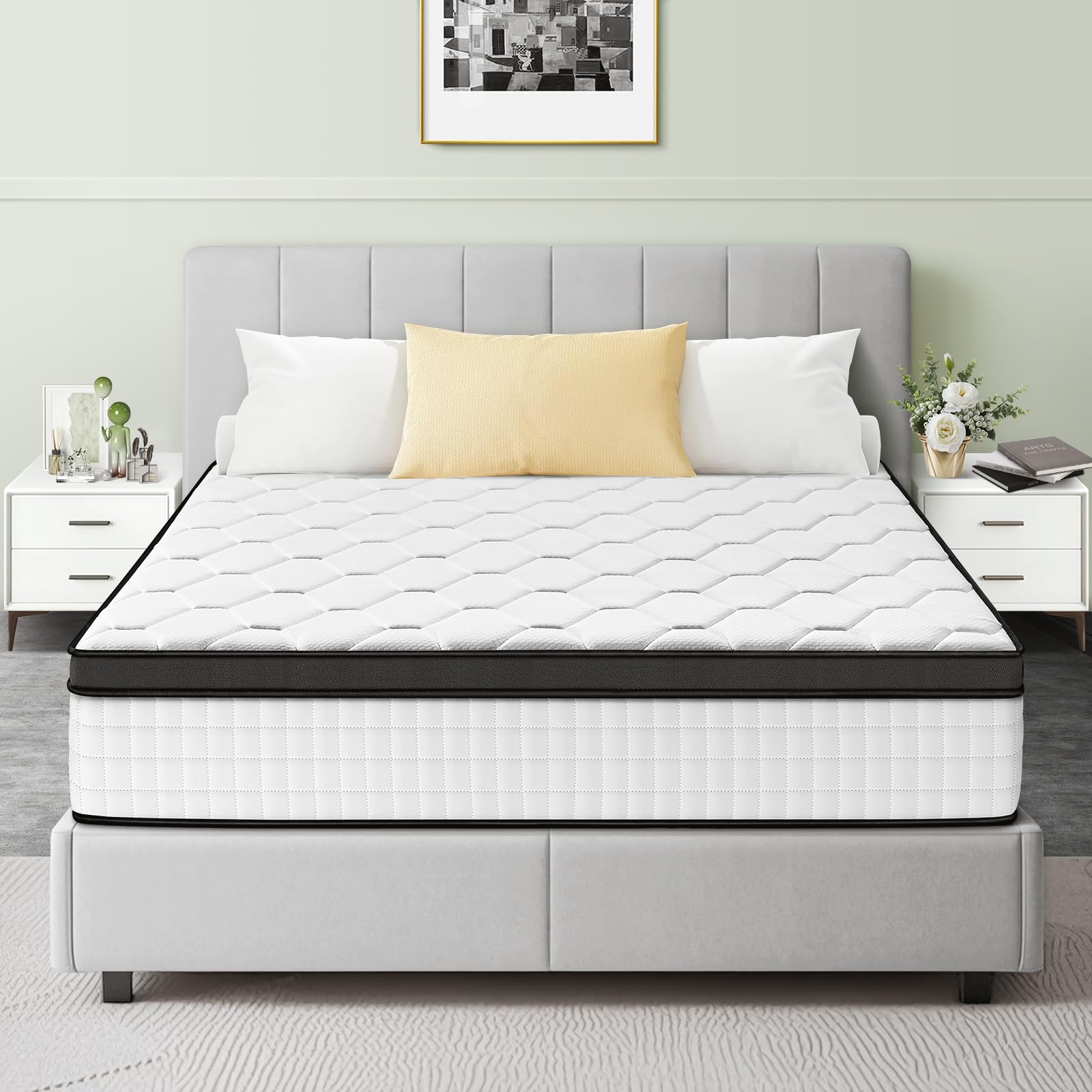 Photo 1 of QUENSIYE Full Mattress, 12 Inch Ultra Comfort Hybrid Foam Mattresses Full Size with Independent Pocket Springs Mattress in a Box Pressure Relief & Supportive, Firm