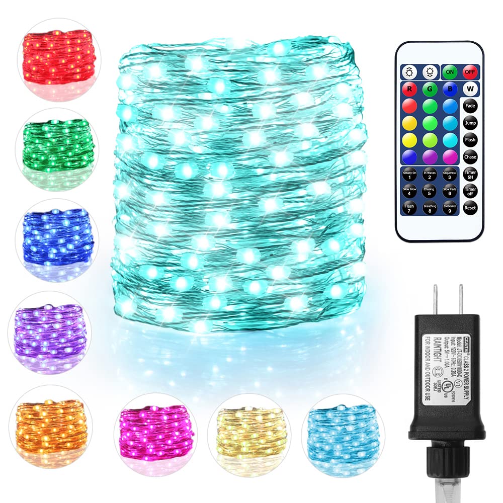Photo 1 of OMIKA Fairy Lights Plug in, 16 Color Changing, 40ft 120 LED Twinkle Lights with Remote Timer, 132 Modes Firefly Decorative Lighting for Bedroom Wedding Christmas Tree Halloween Décor
