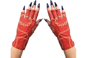 ManiGlovz - The ORIGINAL UPF 50+ UV Light Protective Nail Gloves | Gel Manicure Gloves and Anti UV Fingerless Gloves for Women | Can be Used as Sun Protection Gloves for Driving | Chain of Love Print