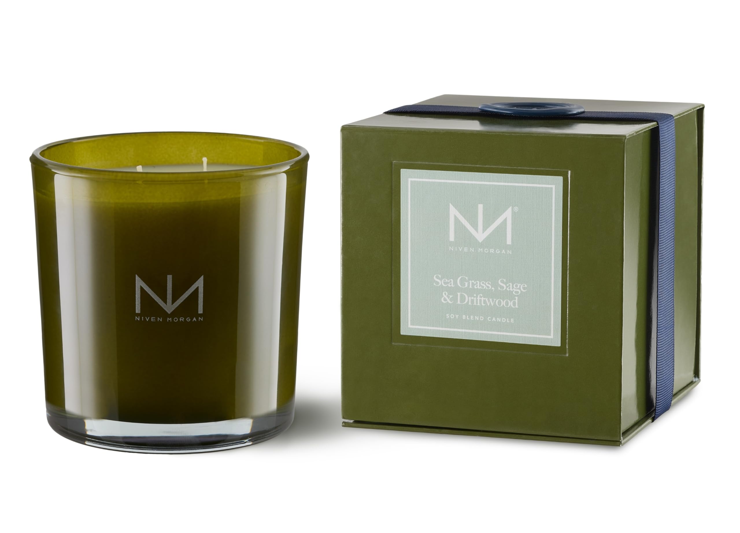 Photo 1 of Niven Morgan, Verdant Candle, Sea Grass, Sage and Driftwood, 14 Ounces