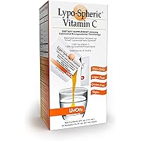 Lypo–Spheric Vitamin C – 30 Packets – 1,000 mg Vitamin C & 1,000 mg Essential Phospholipids Per Packet – Liposome…