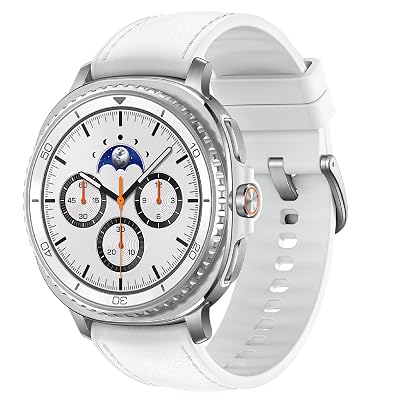 Samsung Galaxy Watch 8 Classic (2025) 46mm Bluetooth Smartwatch, Cushion Design, Rotating Bezel, Quick Button, Sleep Coaching, Running Coach, Energy Score, White [US Version] (Renewed)