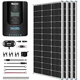 Renogy 400 Watt 12 Volt Premium 4 Pcs 100W Panel+40A MPPT Charge Controller+ Bluetooth Module Fuse+ Mounting Z Brackets+Adapt
