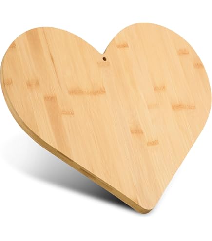 Amazon.com: AWIZOM 2 Pack Heart Shaped Bamboo Cutting Board