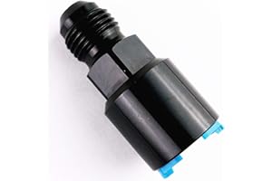 AFATEBOX 6AN to 5/16 Quick Connect Fuel Rail Line EFI Adapter Fitting LS LS1 LS3 Hose GM Quick-Disconnect Female Push-On Aluminum Black