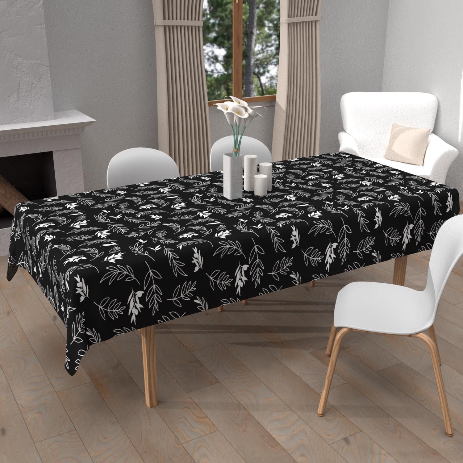 Soleil d'ocre Neptune Rectangular Stain-Resistant Printed Tablecloth 140 x 240 cm