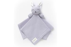Bleu La La Organic Cotton Baby Lovey Security Blanket – Ultra-Soft Comfort Blanket for Newborns & Toddlers, Plush Snuggle Toy