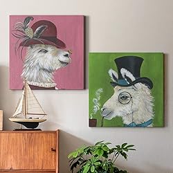Renditions Gallery Llama and Bee Wall Art, Premium