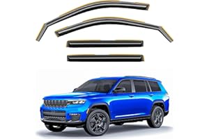 Deejecsun in-Channel Window Rain Guards Fit for Jeep Grand Cherokee 2022 2023 2024 2025 Extra Durable Window Deflectors Vent Shades Visors Exterior Car Accessories Visors Rain Guards -4 pcs