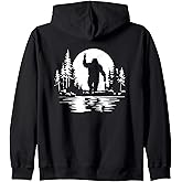Sasquatch Hiking Bigfoot Zip Hoodie