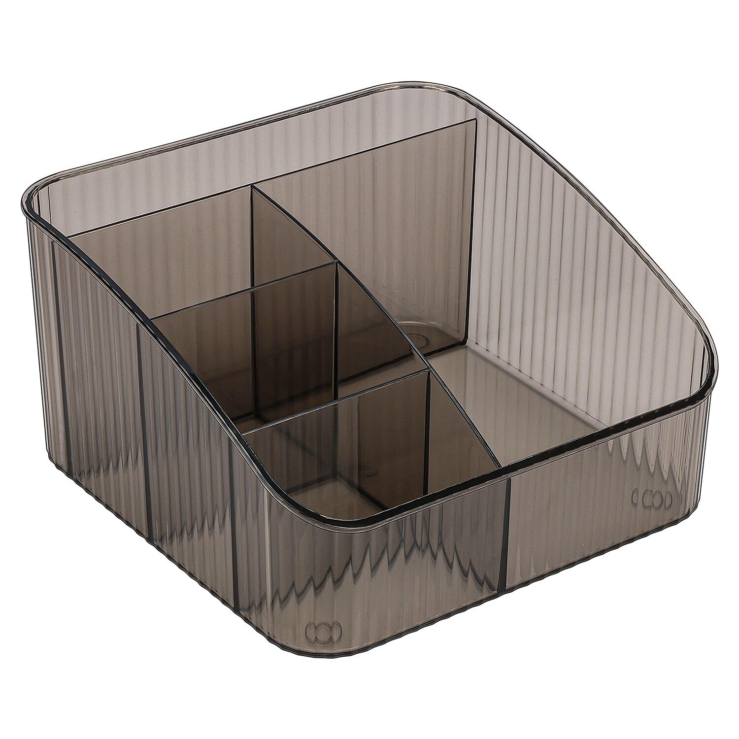 JessLab Makeup Organizer, PET Skincare Organizer with 5-Compartment Cosmetic Storage Makeup Organizer for Desk Wardrobe Bathroom Vanity Countertop, Grey