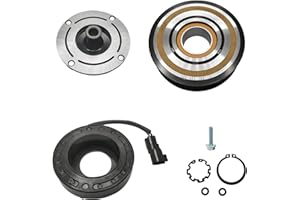 TINJO A/C Compressor Clutch Assembly Kit Plate Pulley Bearing Coil 2062122 Replacement for 2013-2019 Ford Explorer 3.5L, AC Air Conditioning Compressor Clutch Coil Auto Repair Kit