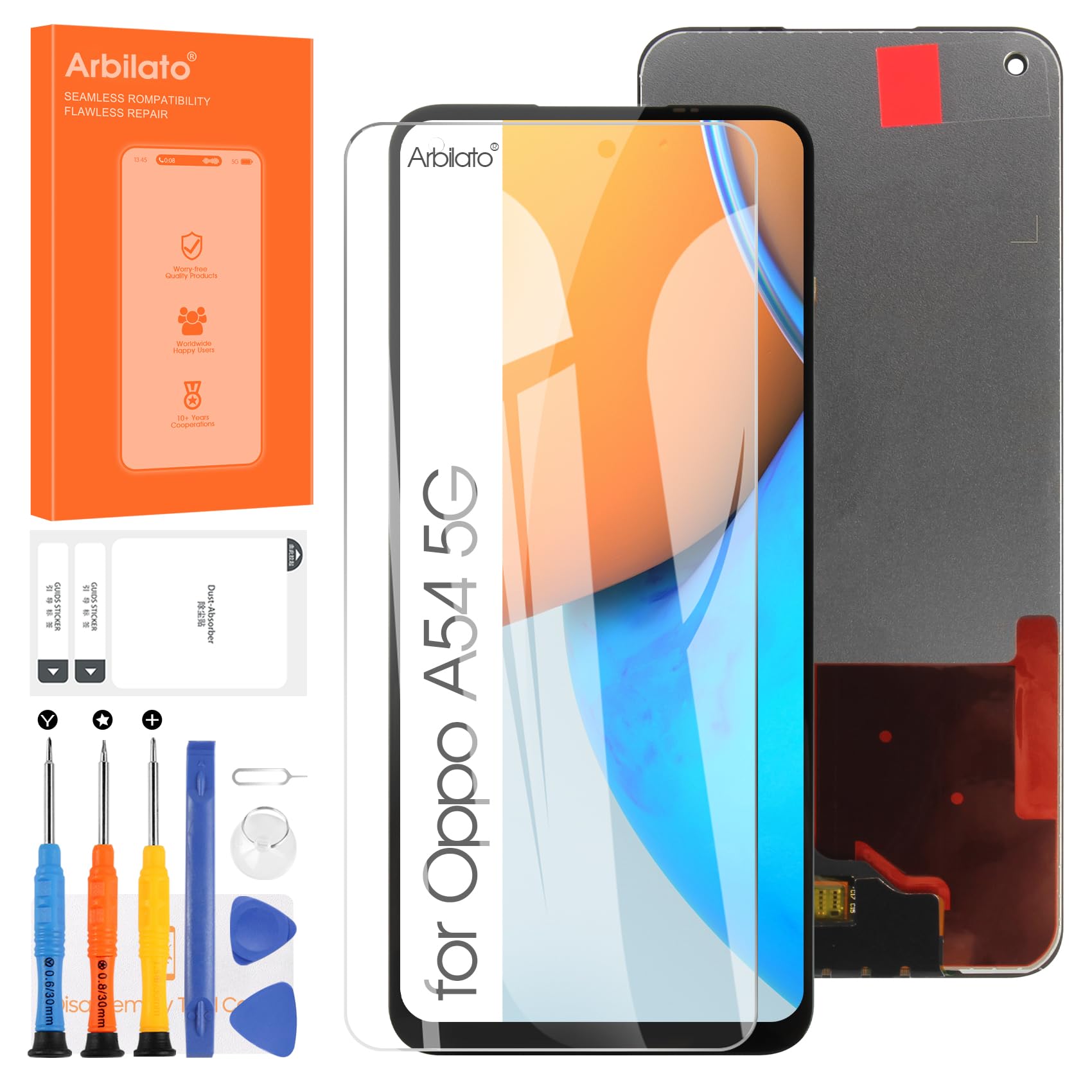 Arbilato Screen Replacement for Oppo A54 5G CPH2195/ A74 5G CPH2197 6.5" LCD Display Touch Digitizer Glass Full Assembly with Repair Tools