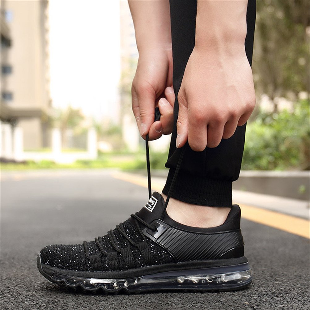 TORISKY Zapatillas de Deportes Zapatos Deportivos Running Zapatillas para Hombre Rojo Blanco Gris Azul (8073-Black43)