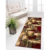 Unique Loom Barista Collection Area Rug - Timor (2' 7" x 15' 11" Runner, Multi/Red)