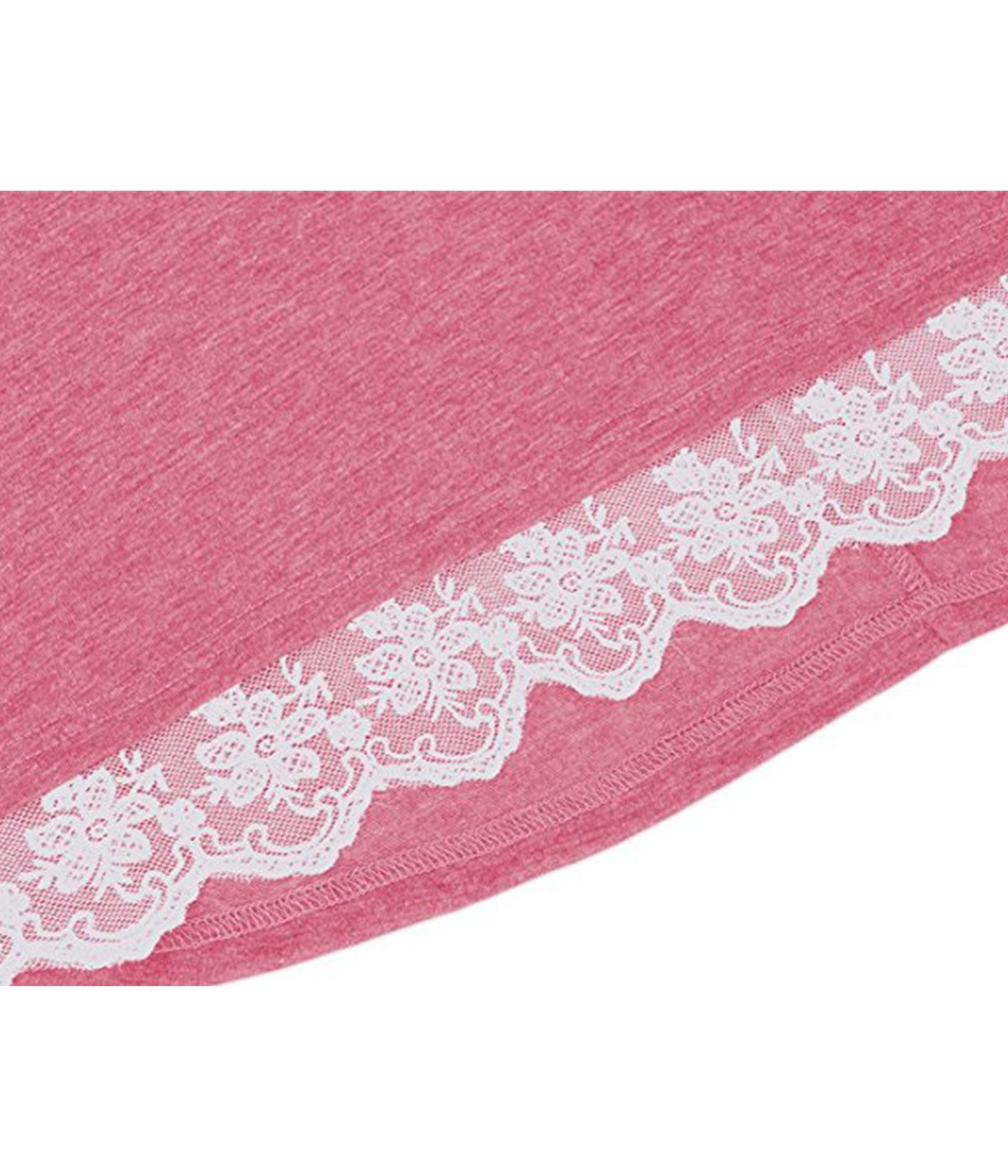 Rdfmy Women\'s Lace Short Sleeve Tops Casual Round Neck Top Blouses Pink XXL