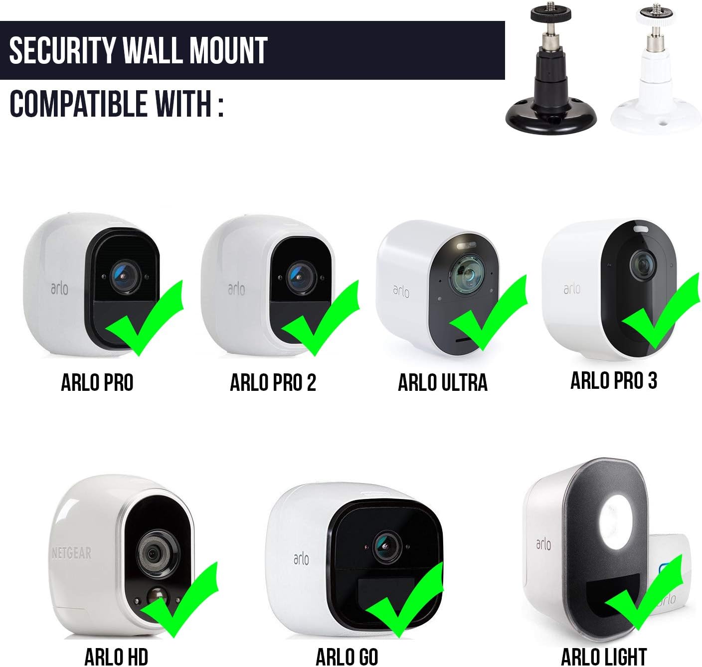 Arlo Security Wall Mount Indoor Outdoor Adjustable, Pro 1 Arlo Security Wall Mount Indoor Outdoor Adjustable, Pro 1