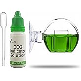 JARDLI Glass CO2 Drop Checker &ndash; CO2 Monitor Kit for Aquarium Planted Tank CO2 System (Drop Checker with Solution)