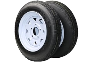 2-Pack Heavy-Duty Trailer Tire & Rim Sets – 4.80-8 6PR Load Range C – 5 Lug 4.5" Bolt Design, Easy Assembly, All-Weather, Sui