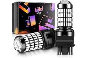 LUYED 3157 LED Brake Light Bulbs,Red 3156 3057 4157 T25 3156, Canbus Error Free, 600% Brighter with Projector Lenses for Tail Rear Parking Stop Brake Lights, Pack of 2