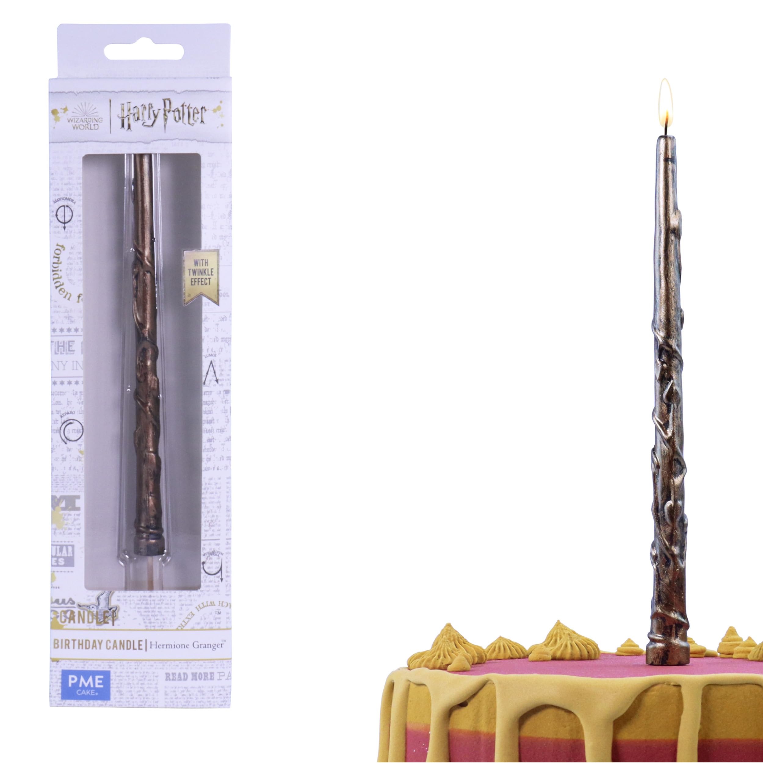 PME Harry Potter Wand Candle, Hermione Granger (23cm / 9inch Tall), Black