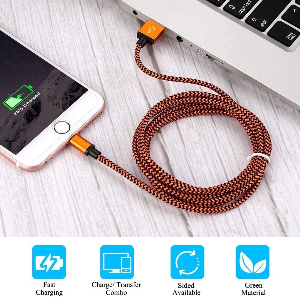 iPhone Charger Cord 4Pack iPhone Charger Cable MFi Certified Lightning Cable Fast iPhone Charging Cord Nylon Braided iPhone Charging Cable Compatible with Phone 11 Pro max/XR max/8/7/6/6s/SE 2020,iPad