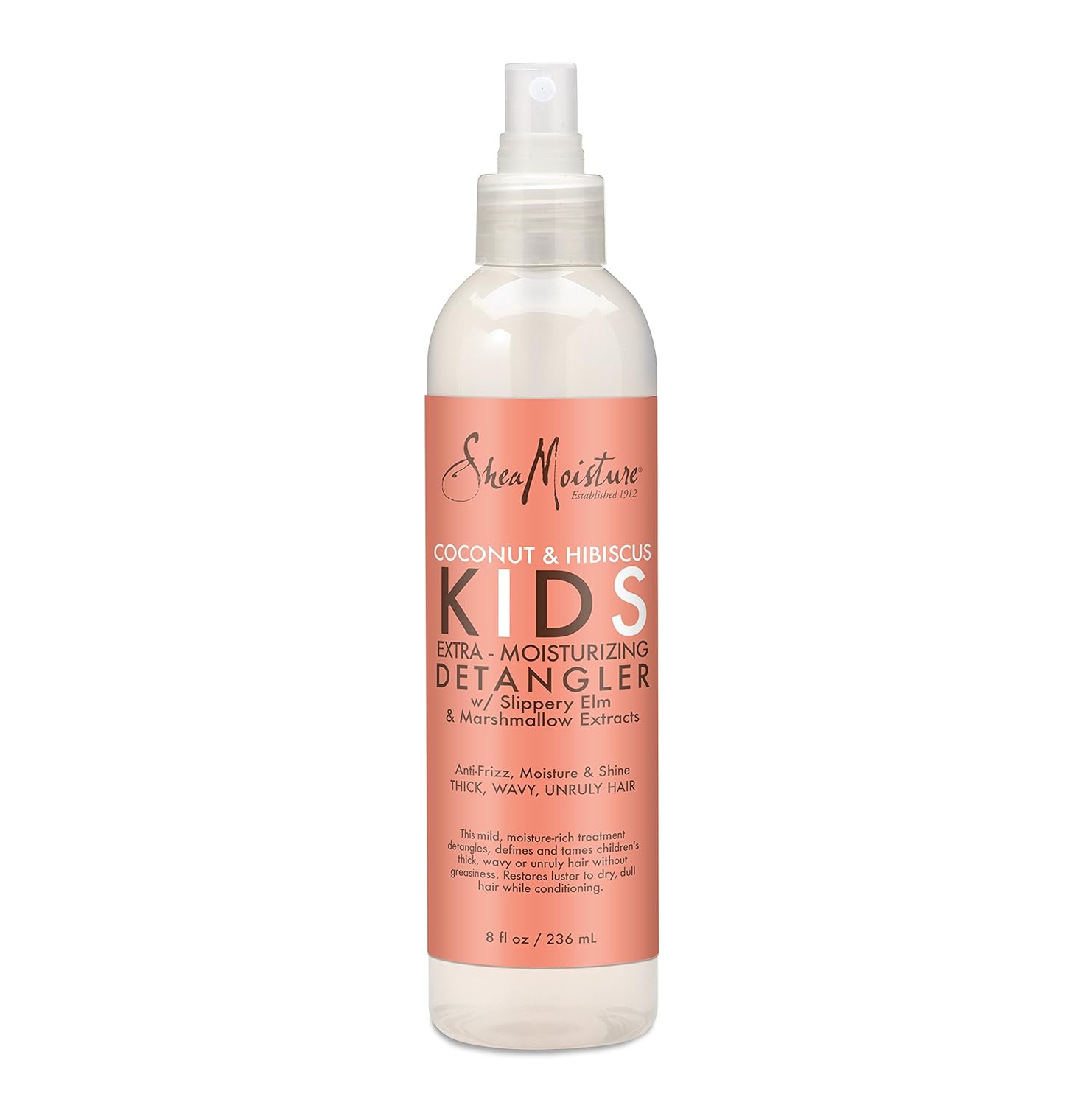 SheaMoisture Kids Coconut & Hibiscus Extra-Moisturizer Detangler, 8 Fl Oz: Beauty