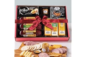 Wisconsin Cheese Company - Holiday Party Gift Box - Smoked Summer Sausages, 100% Wisconsin Cheese, Crackers, Pretzels & Mustard | Perfect for Parties, Charcuterie Boards, and Holiday Gifts