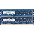 8GB kit, (2 x 4GB) 240-pin DIMM, DDR3 PC3-10600U,Dual Rank, Non ECC ram Memory Module by Hynix (HMT351U6CFR8C-H9)