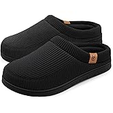 VeraCosy Men's Moccasin Slippers Comfy Soft Durable Slip-on Indoor Memory Foam House Shoes