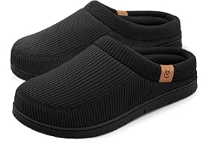 VeraCosy Men's Moccasin Slippers Comfy Soft Durable Slip-on Indoor Memory Foam House Shoes