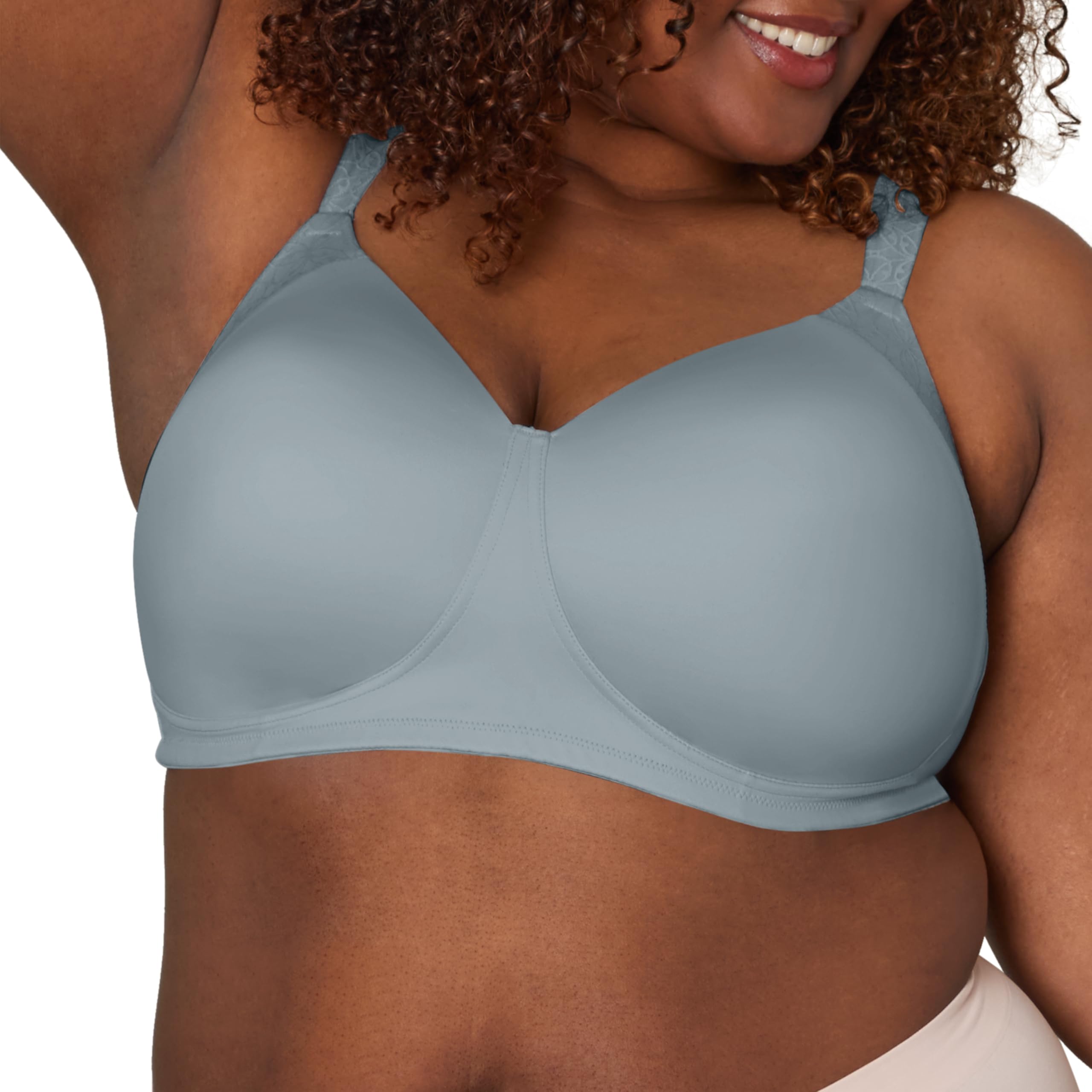 Playtex Women’s Secrets Wireless 4707, Perfectly Smooth Coverage T-Shirt Bra, Full Figures, New Rain Cloud
