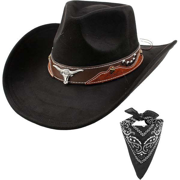 Amazon.com: Haysandy Cowboy Hat with Bandana & Belt for Men  display picture 1