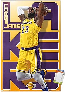 Amazon Com Lebron James Dunk Nba Poster Los Angeles Lakers 24 Inches X 36 Inches New Sports Outdoors