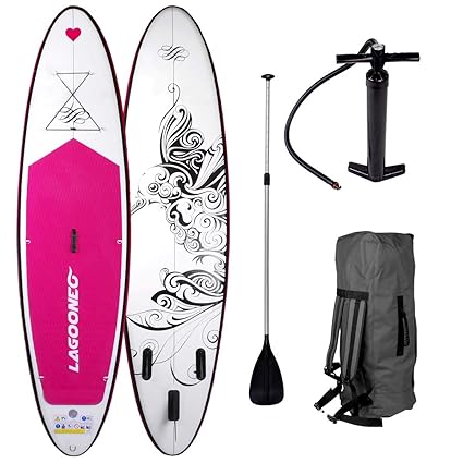SUP Board Stand up Paddling Surfboard' Kolibri' 300x76x15cm aufblasbar Alu-Paddel Pumpe Rucksack gewebtes Drop-Stitch 115KG T