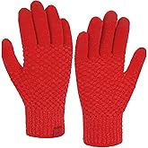FZ FANTASTIC ZONE Womens Winter Gloves with Touchscreen Warm Chenille Knit Thermal Gloves for Women Cold Weather Gifts