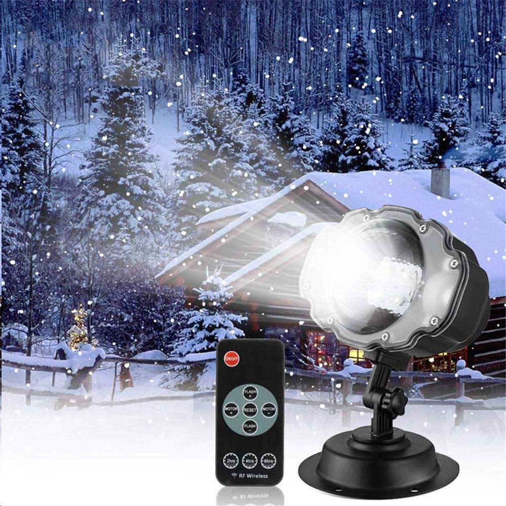 Proyector De Navidad Luz LED Paisaje Luces Copo De Nieve Giratorio ...