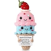 5.5 Inch Crochet Cute Doll Knitted Potato Toy Doll Cheer Gift Emotional Support for Family Friends Encouraging Party Decoration