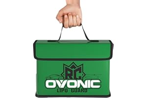 OVONIC Lipo Safe Bag Fireproof Explosionproof Bag, Large Capacity for Lipo Battery Charge & Storage